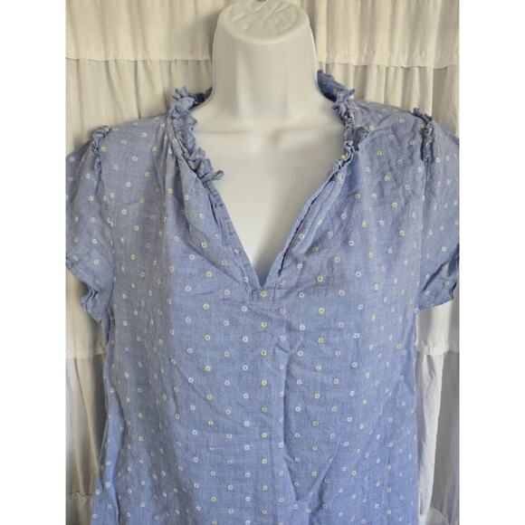 Rungolee Women XS Kassidy Petit Daisy Boho Peasant Blouse Top Relaxed Fit Beachy - Picture 3 of 8